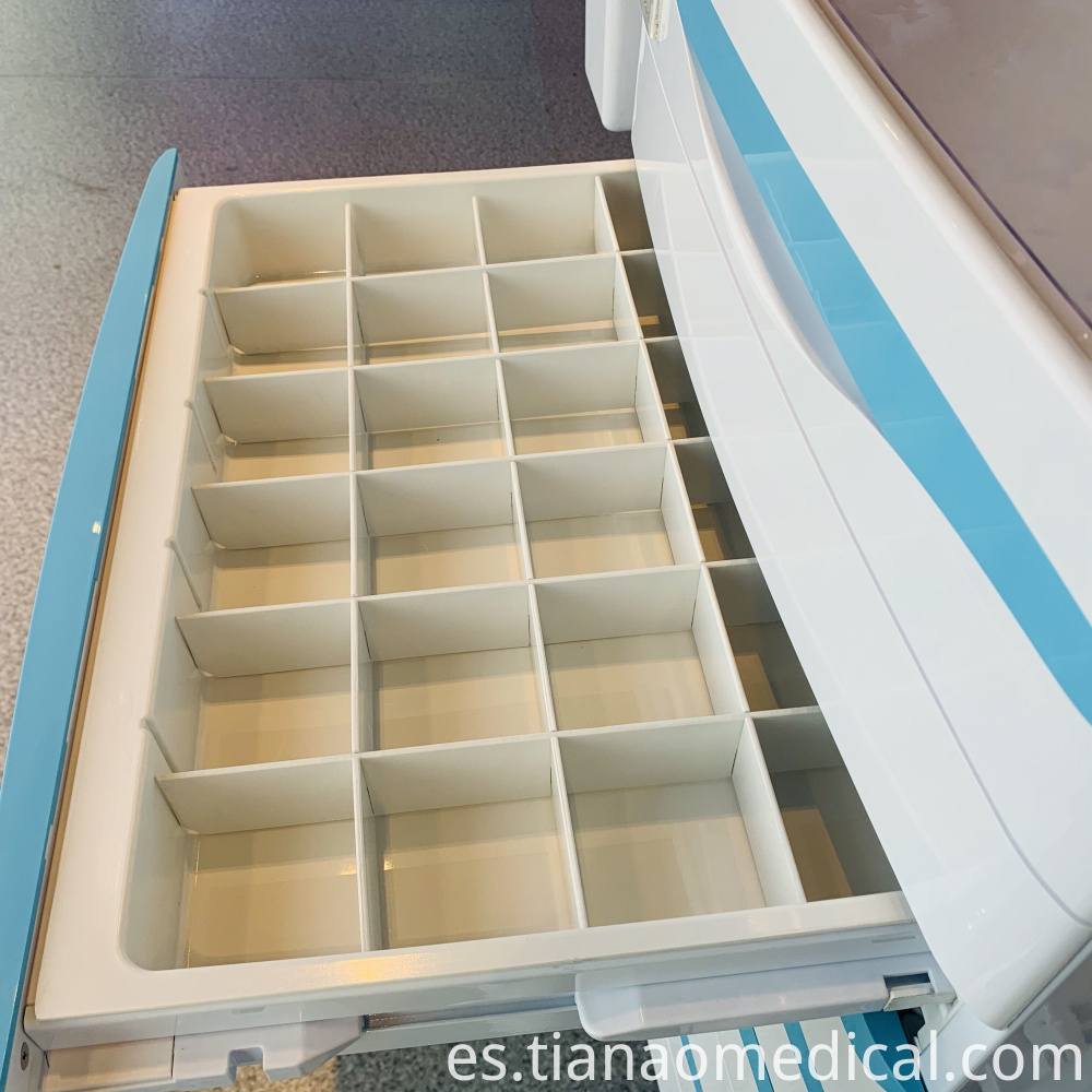 Carro de anestesia ABS de acero médico Medical Steel ABS Anesthesia Trolley